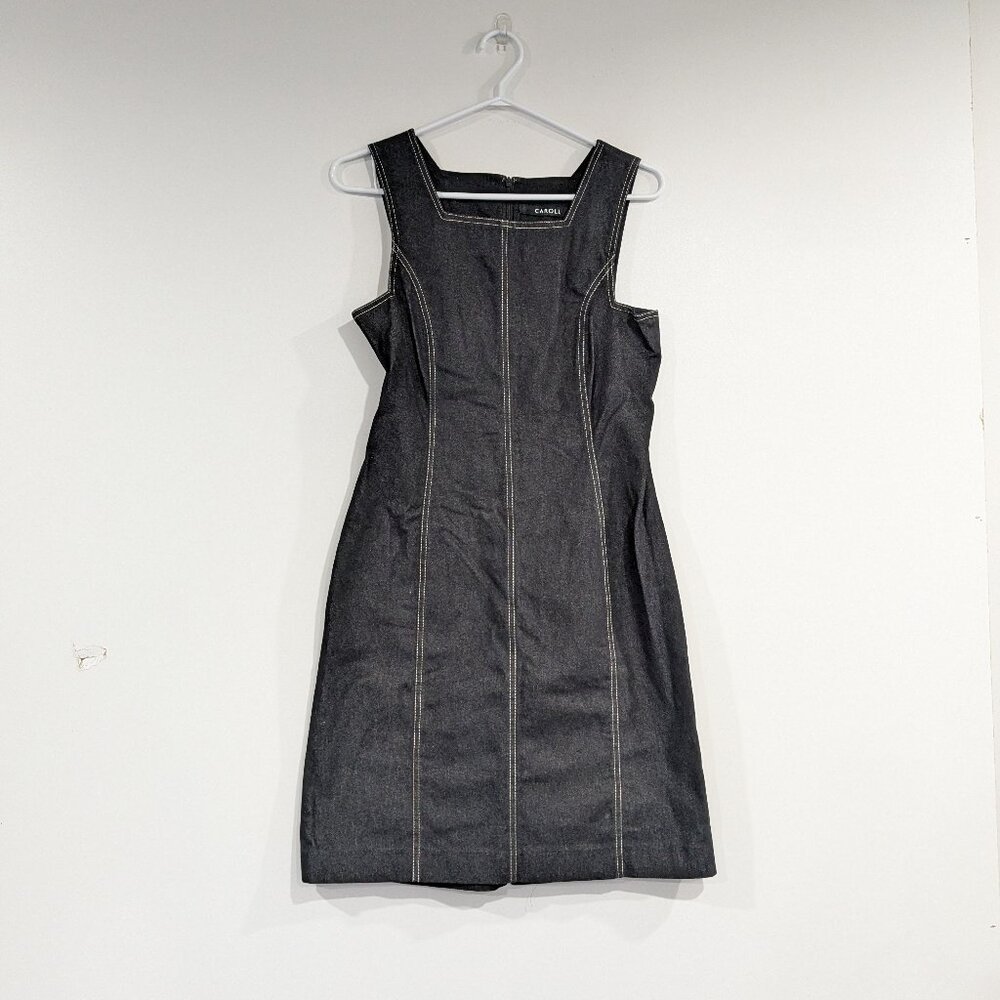 Caroll Stretch Denim Jumper Black EU Size 40 US Size 8